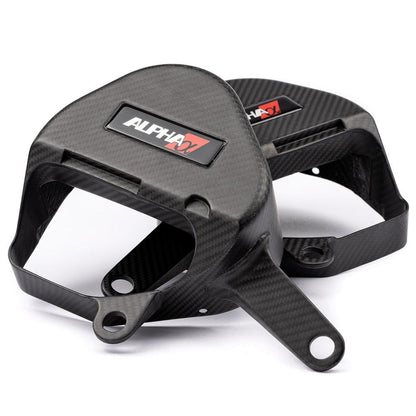 AMS Performance Red Alpha カーボンファイバー インテークリッド | 16-23 インフィニティ Q50 3.0T / 17-21 Q60 3.0T (ALP.28.06.0004-1)