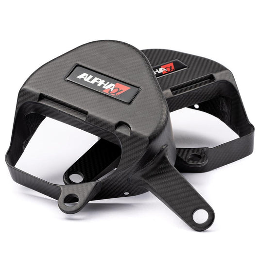 AMS Performance Red Alpha カーボンファイバー インテークリッド | 16-23 インフィニティ Q50 3.0T / 17-21 Q60 3.0T (ALP.28.06.0004-1)