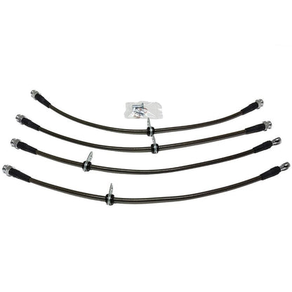 AMS Performance ステンレス製ブレーキラインキット | 2008-2015 三菱 エボリューションX (AMS.04.01.0004-1)