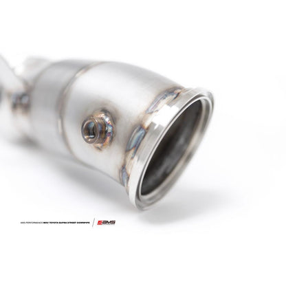 AMS Performance ダウンパイプ + ウルトラハイフロー GESI キャタリティックコンバーター | 2020-2026 Toyota Supra A90 3.0L (AMS.38.05.0001-2)