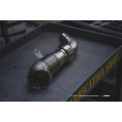 AMS Performance ダウンパイプ + ウルトラハイフロー GESI キャタリティックコンバーター | 2020-2026 Toyota Supra A90 3.0L (AMS.38.05.0001-2)