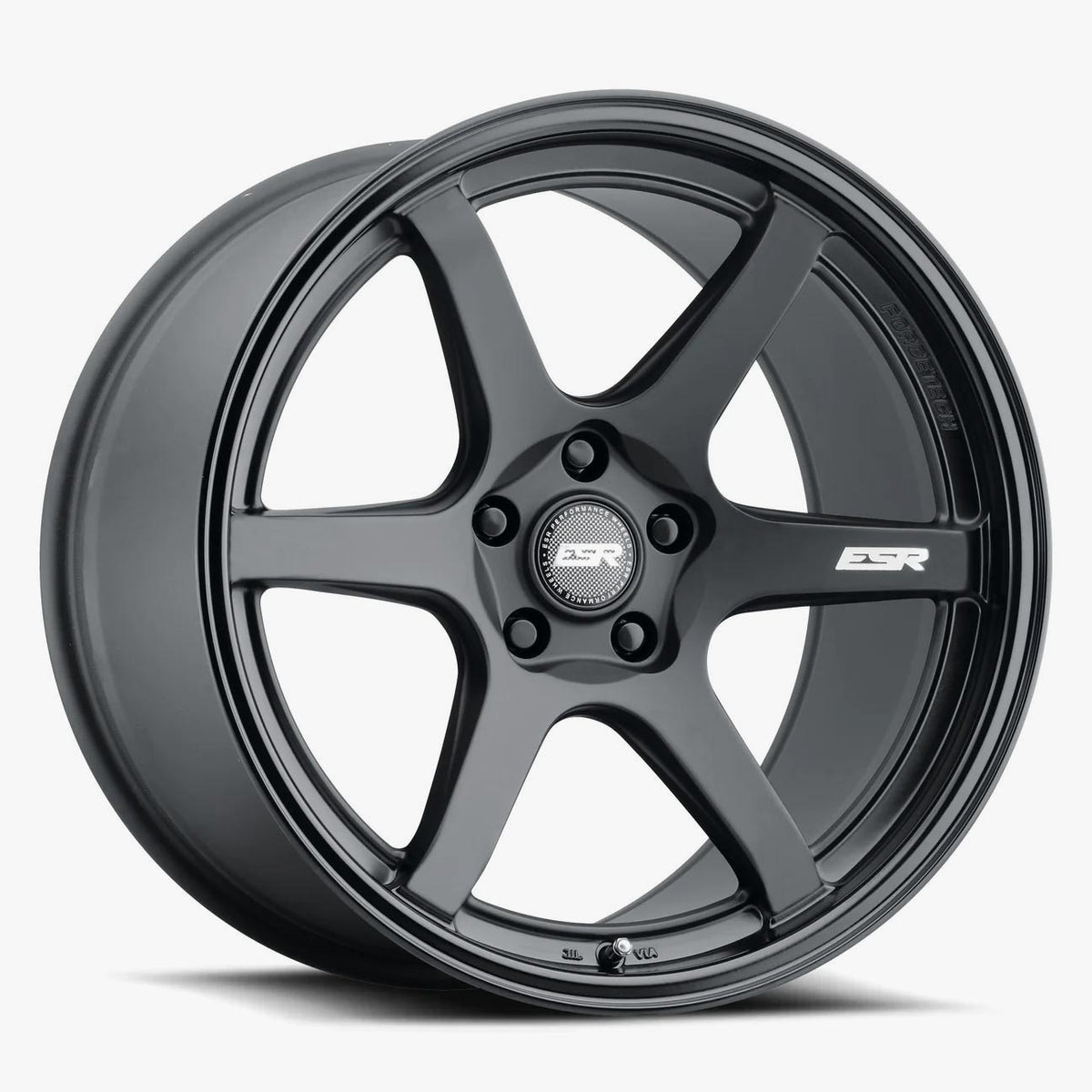 ESR APX6 マットブラック グロスブラックリップ ホイール(1本)| 18〜19インチ