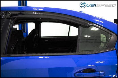 OLM LE ドライカーボン製 ローワーウィンドウシルカバー - 2015-2021 スバル WRX / STI用