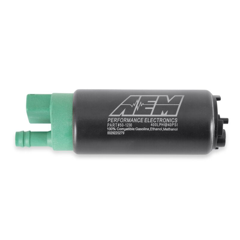 AEM 400 LPH ハイフロー インタンク燃料ポンプキット - ダブルバーブ - エタノール対応