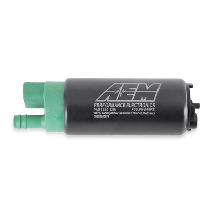 AEM 400 LPH ハイフロー インタンク燃料ポンプキット - ダブルバーブ - エタノール対応