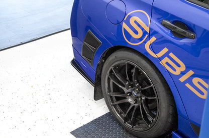 OLM ペイントマッチド／グロスブラック リアバンパーリップ - ワールドラリーブルー - 2015-2021 スバル WRX / STI用