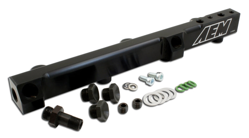 AEM 90-93 アコード DX/LX/SE/EX & 92-01 プレリュード S/Si/Si VTEC ブラック燃料レール