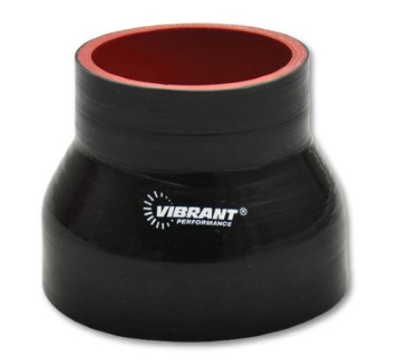 Vibrant 4層 シリコンレデューサー 3.5インチ(約89mm) x 3.75インチ(約95mm) 長さ3インチ(約76mm) (ブラック)