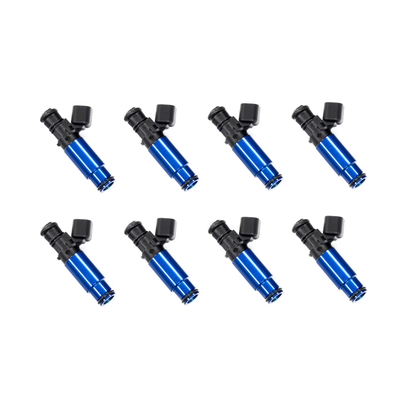 Injector Dynamics 1300cc ハイインピーダンスインジェクター - 60mm（約6cm）長さ - 14mm（約1.4cm）ブルーボトム - 8個セット