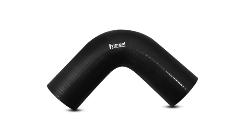 Vibrant 4層強化 シリコンエルボー 90度 内径1.75インチ(約44mm) (ブラック)
