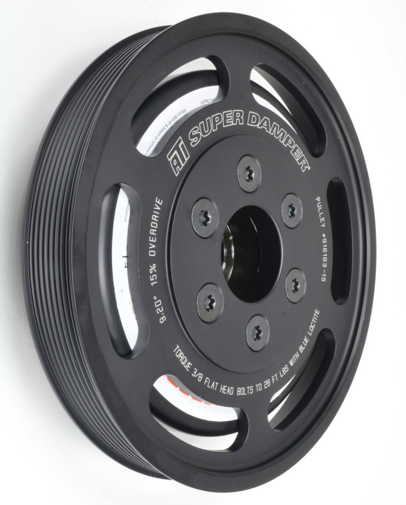 ATI ダンパー - 7.48インチ（約190mm） - アルミ軽量 - 6溝 - 2014年以降 コルベット LT1/LT4 - ドライサンプ - 6ボルト（SCプーリー除く）