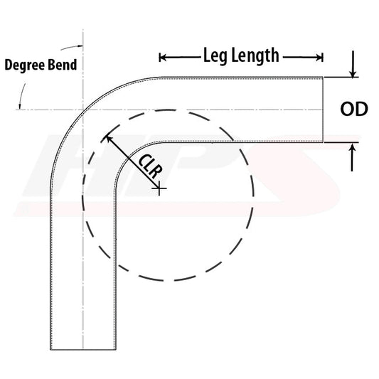 HPS 1-3/8インチ(35mm) OD 135 度ベンド 6061 アルミニウム エルボ パイプ 16 ゲージ、2インチ(51mm) CLR