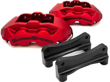 GrimmSpeed 4ポットブレーキキャリパーキット レッド(340mmローター用) | スバル 2002-2021年 WRX / 2004-2021年 STI