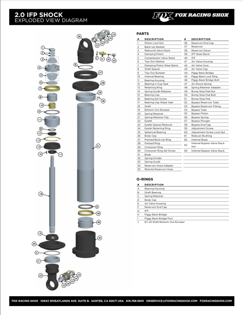 Fox エアバルブパーツ タンクバルブ 5/16-32 Oリングボス付き 低温高圧対応