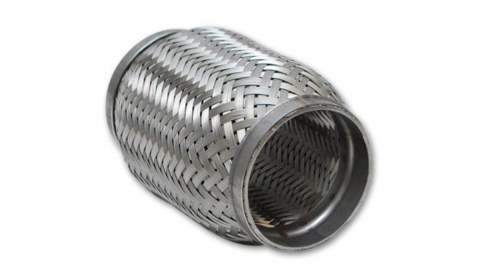 Vibrant ステンレス フレックスカップリング インナーブレードライナー付 入口/出口1.75インチ(約44mm) フレックス長4インチ(約102mm)