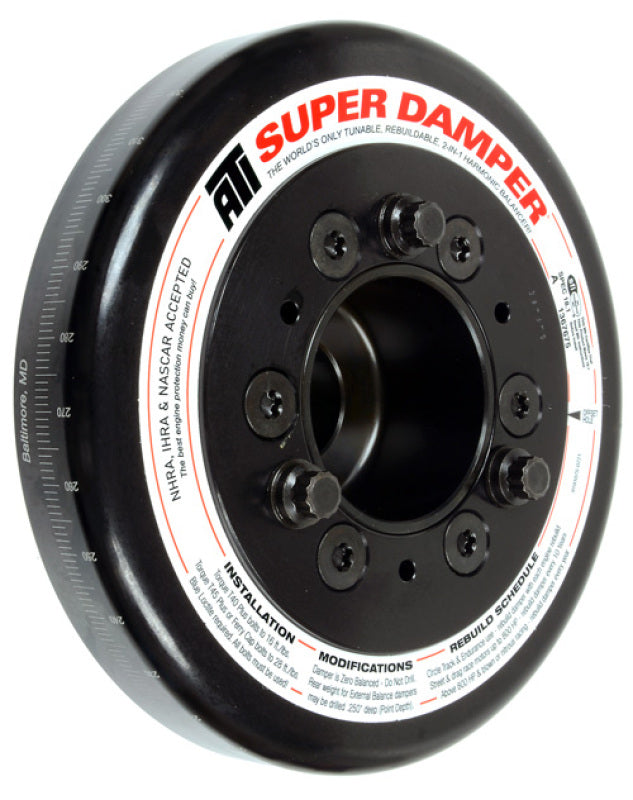 ATI ダンパー - 7.074インチ（約179.6mm） - アルミ製 - 7溝 - トヨタ 1Gr-Fe エンジン用 - 10％アンダードライブ プーリー - 1ピース