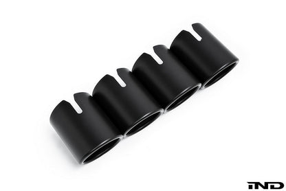 BMW f90 m5 matte black exhaust tips - iND Distribution