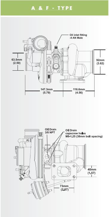 Borg Warner 6758 EFR ボールベアリング T25 ターボ (179388)