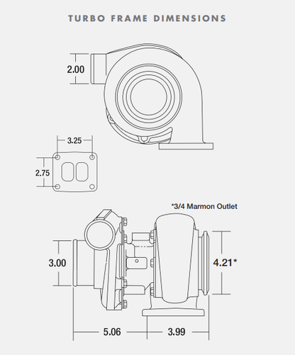 Borg Warner S251 T3/T4 エアワークス ターボ (177257)