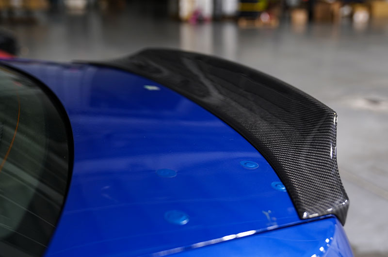 OLM RD2スタイル カーボンファイバー ダックビルスポイラー - 2015-2021 WRX/STI用