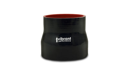 Vibrant シリコンレデューサー 内径2.25インチ(約57mm) x 内径1.75インチ(約44mm) 長さ3インチ(約76mm) (ブラック)