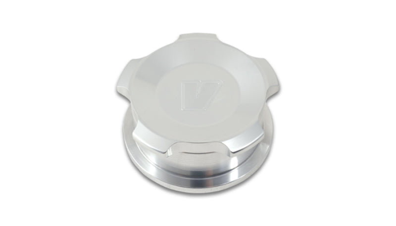 Vibrant アルミ 溶接バング 外径1.5インチ(約38mm) ポリッシュ アルミネジキャップ付き