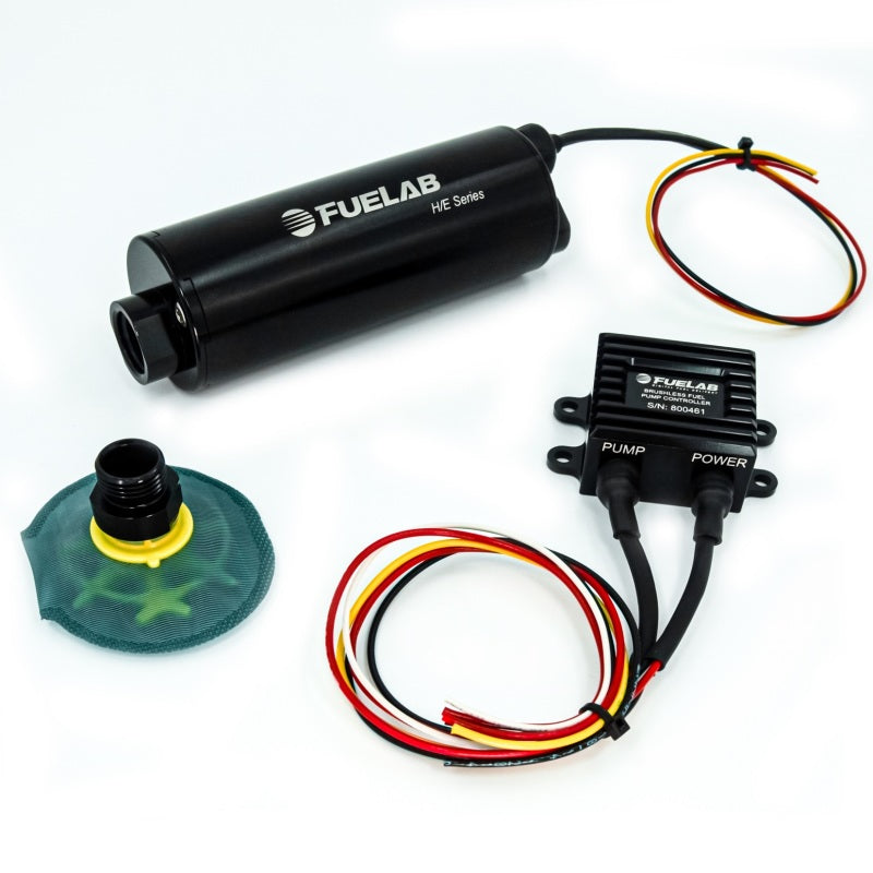 Fuelab インタンク ツインスクリュー ブラシレス燃料ポンプキット リモートマウントコントローラー付／65ミクロン - 1100 LPH