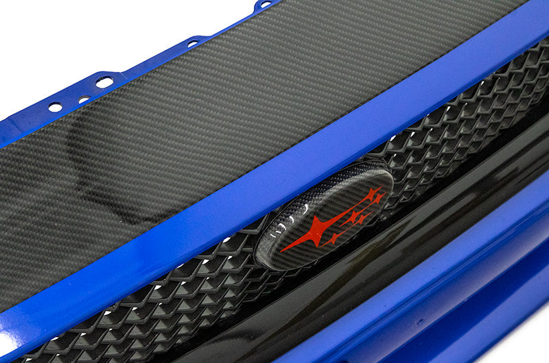 OLM カーボンファイバー アッパーフロントバンパーカバー - 2015-2021 スバル WRX / STI用