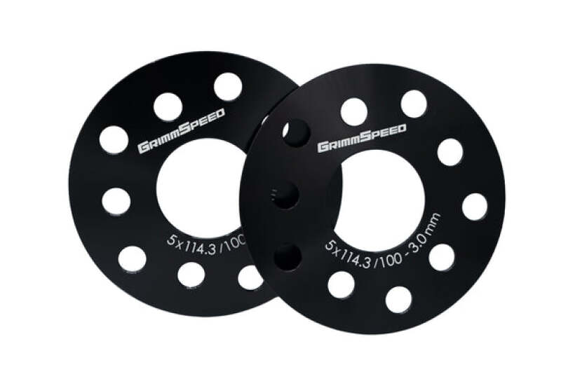 GrimmSpeed 3mm ホイールスペーサー 5x100/5x114.3 2枚セット | スバル WRX / STIほか