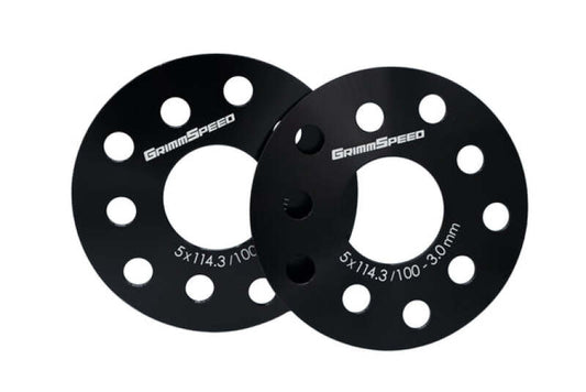 GrimmSpeed 3mm ホイールスペーサー 5x100/5x114.3 2枚セット | スバル WRX / STIほか