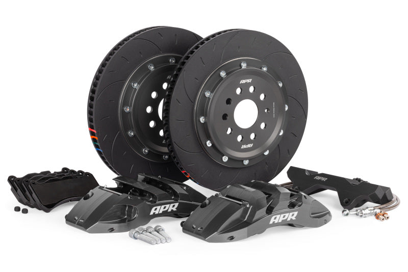 APR 2015-2020 & 2022-2024 Audi A3 Quattro 370x34mm 6ピストン ビッグブレーキキット（MQB/MQBEVO 312mm）- フロント - グレー