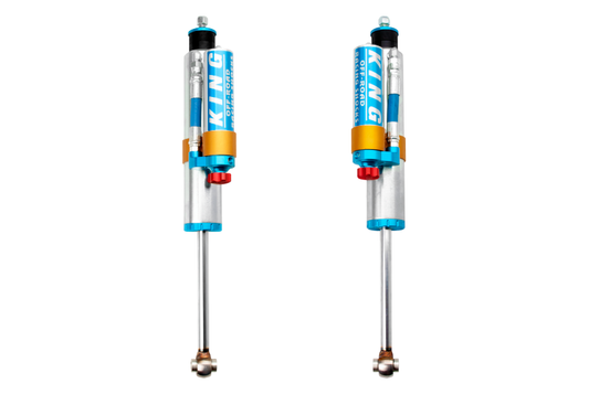 King Shocks 2005年以降 Ford F-250 4WD フロント 2.5インチ径 リモートリザーバーショック 調整機能付き 1-2.5インチ（約25.4-約63.5mm）リフト対応（ペア）