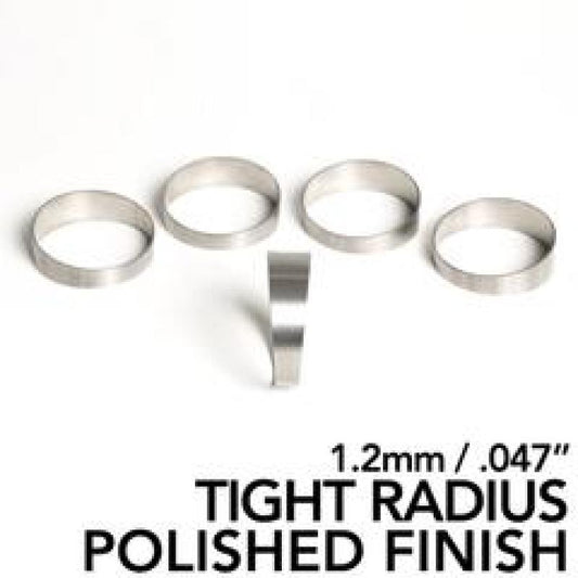 Ticon チタン パイカット 外径3インチ(約76mm) 1.14D(タイトR) 肉厚1.2mm(0.047インチ) 鏡面仕上げ 5個入り