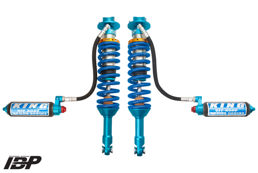 King Shocks 2017年以降 Ford Raptor 4WD フロント 3.0インチ径 リモートパフォーマンスフィンリザーバー コイルオーバー 調整式/内部バイパス機能付き（ペア）