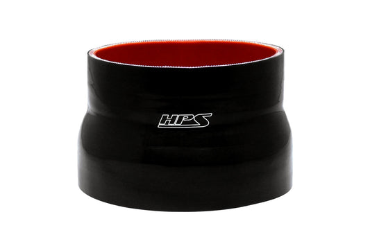 HPS 内径 4.5インチ(114mm) - 5.5インチ(140mm) x 長さ 5インチ(127mm) 耐高温 4 層強化シリコン リデューサー カプラー ホース ブラック (内径 114mm - 140mm x 長さ 127mm)