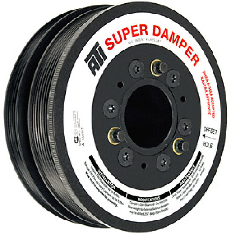 ATI ダンパー - 7.425インチ（約188.6mm） - スチール製 LW - 6/4 溝 - LS1-2-3-6 & L76 - 97-13 - Y ボディ & SS & G8 - 3 リング