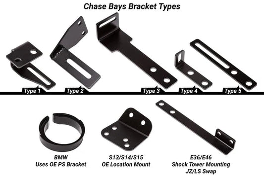 Chase Bays パワー ステアリング リザーバー ブラケット アダプター| 1998 - 2005 レクサス IS300 (CB-BRKT-IS300)