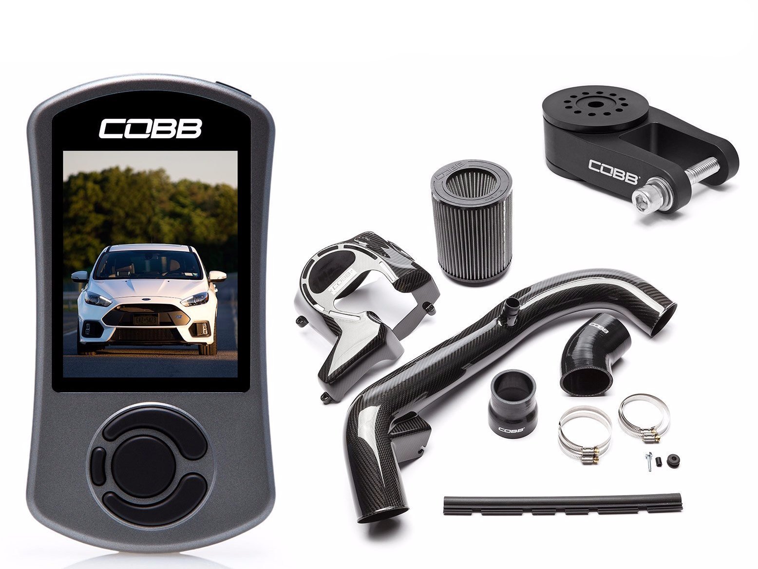 Cobb Tuning ステージ 1+ カーボン パワー パッケージ | 2016-2018 フォード フォーカス RS (FOR004001P)