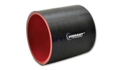 Vibrant シリコンホースカプラー ストレート 内径1-3/8インチ(約35mm) 長さ3インチ(約76mm) (グロスブラック)