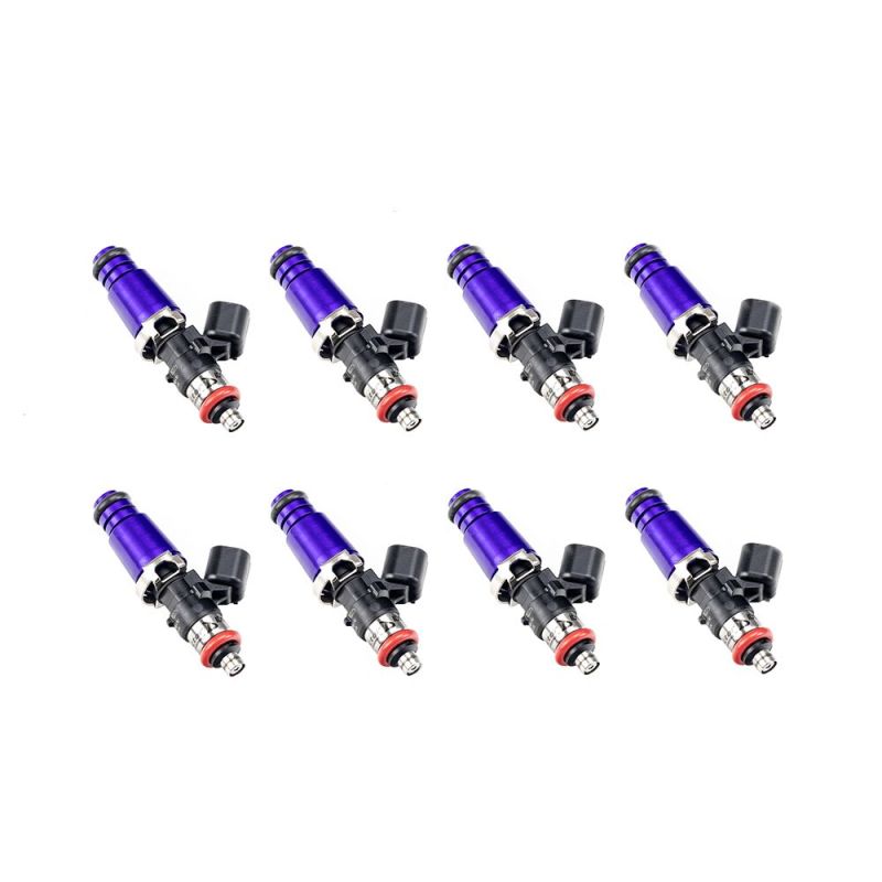 Injector Dynamics 1340cc インジェクター - 60mm長さ - 14mm パープルトップ - 15mm 下側Oリング（8個セット）