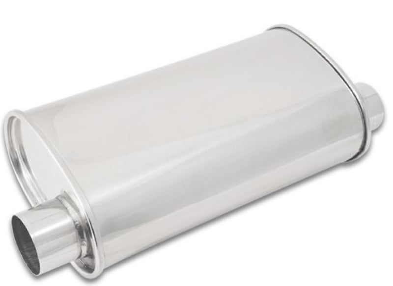 Vibrant StreetPower オーバルマフラー 5x9x15インチ(約127x229x381mm) 入口/出口2.5インチ(約64mm) (オフセット/オフセット 同側)