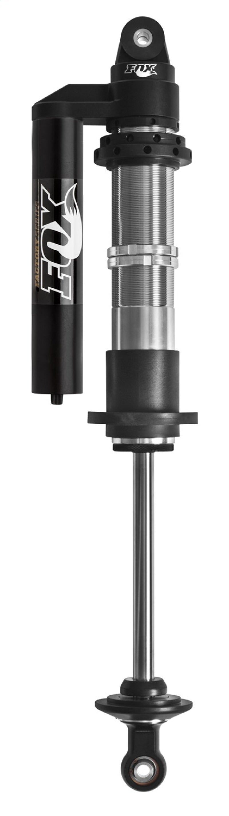 Fox 3.0 Factory Series 12インチ（約305mm）内部バイパス P/B レザーバッグ コイルオーバーショック（カスタムバルビング）調整式 - ブラック