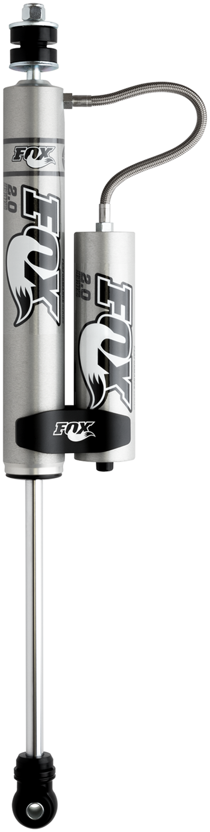 Fox 2.0 パフォーマンスシリーズ 10.1インチ（約257mm） スムースボディ リモートリザーバーショック ステムマウント付き / 標準トラベル - ブラック