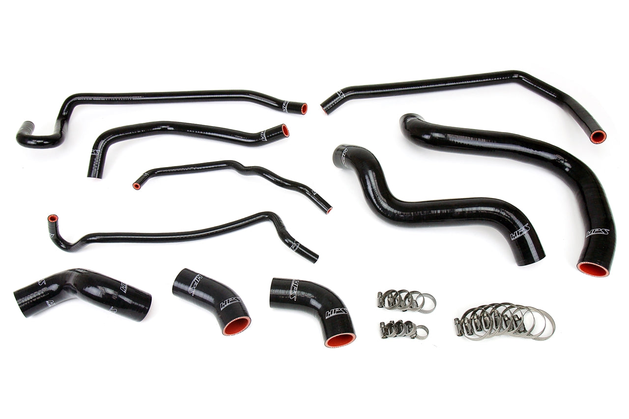 HPS シリコン ホース キット - ラジエーターおよびヒーター ホース 57-1429-BLK