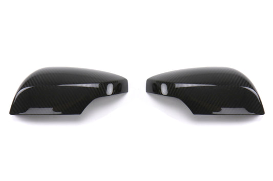 OLM ドライカーボンミラー用カバー（ウインカー穴付き） - グロスカーボンファイバー - 2015-2021 スバル WRX / STI（ウインカー穴付き）