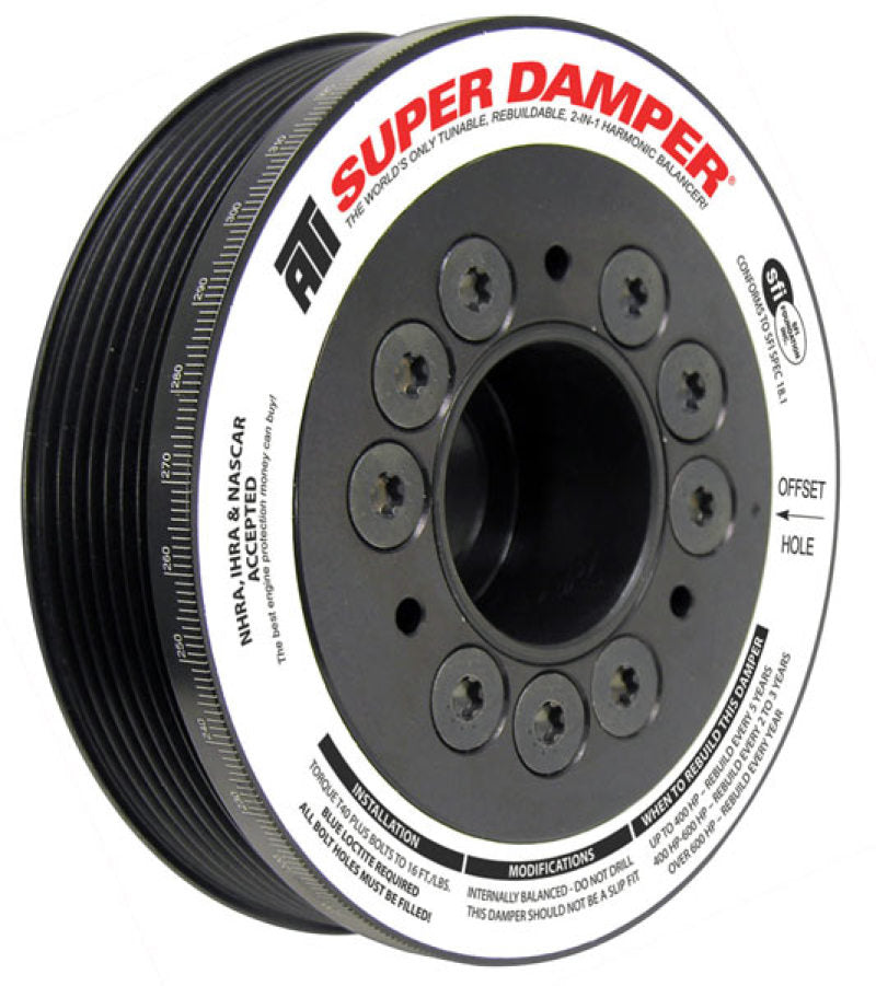 ATI ダンパー - 5.67インチ（約144mm） - アルミ製 - 6溝 - トヨタ 2ZZ-GE - 1.8L - 4%オーバードライブ - 1個