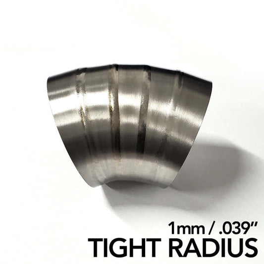 Ticon チタン パイカット 外径3.5インチ(約89mm) 45度 1D(タイトR) 肉厚1mm(0.039インチ) 溶接済み 5個入り