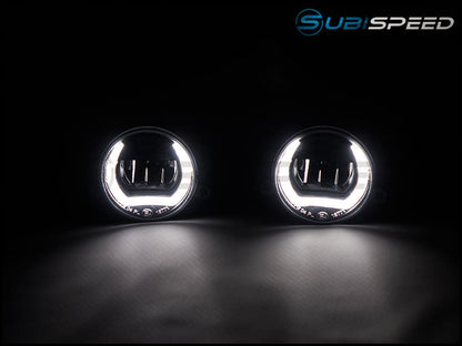 OLM LED / コロナリングDRLフォグライトハウジング - 2015年以降WRX / 2015年以降STI / 13-15 FT86 / 2014年以降フォレスター