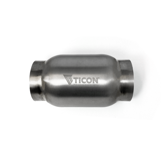 Ticon チタン バレット型 レゾネーター 入口/出口3インチ(約76mm) 本体径4インチ(約102mm) 長さ7インチ(約178mm)