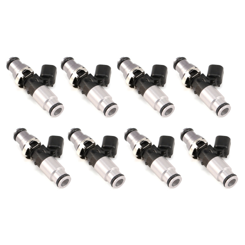 Injector Dynamics - 1050cc インジェクター 60mm（約6cm）長 14mm グレーアダプター付トップ - ブルーボトムアダプター付き（8個セット）